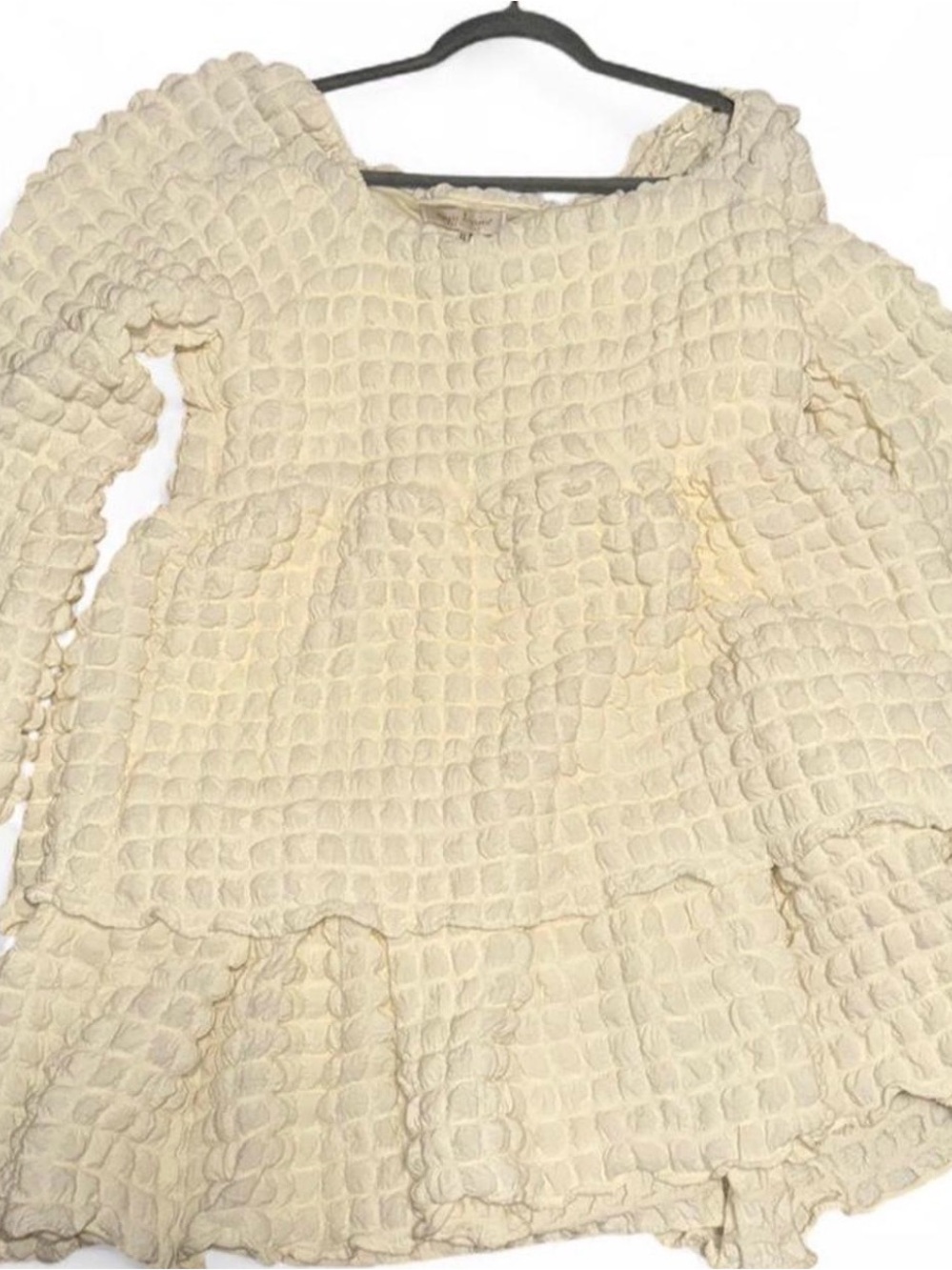 Simply Southern Cream Ruffle Tiered Top